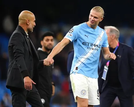Erling Haaland Enters Elite Champions League 50-Goal Group, Hailed by Guardiola as Ronaldo and Messi's Peer